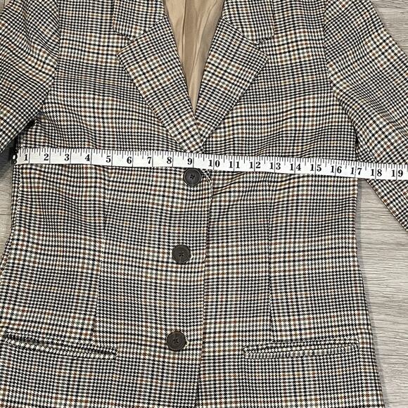 BB Dakota Steve Madden Blazer Womens S Plaid Lined Jacket Office Casual - Picture 7 of 9